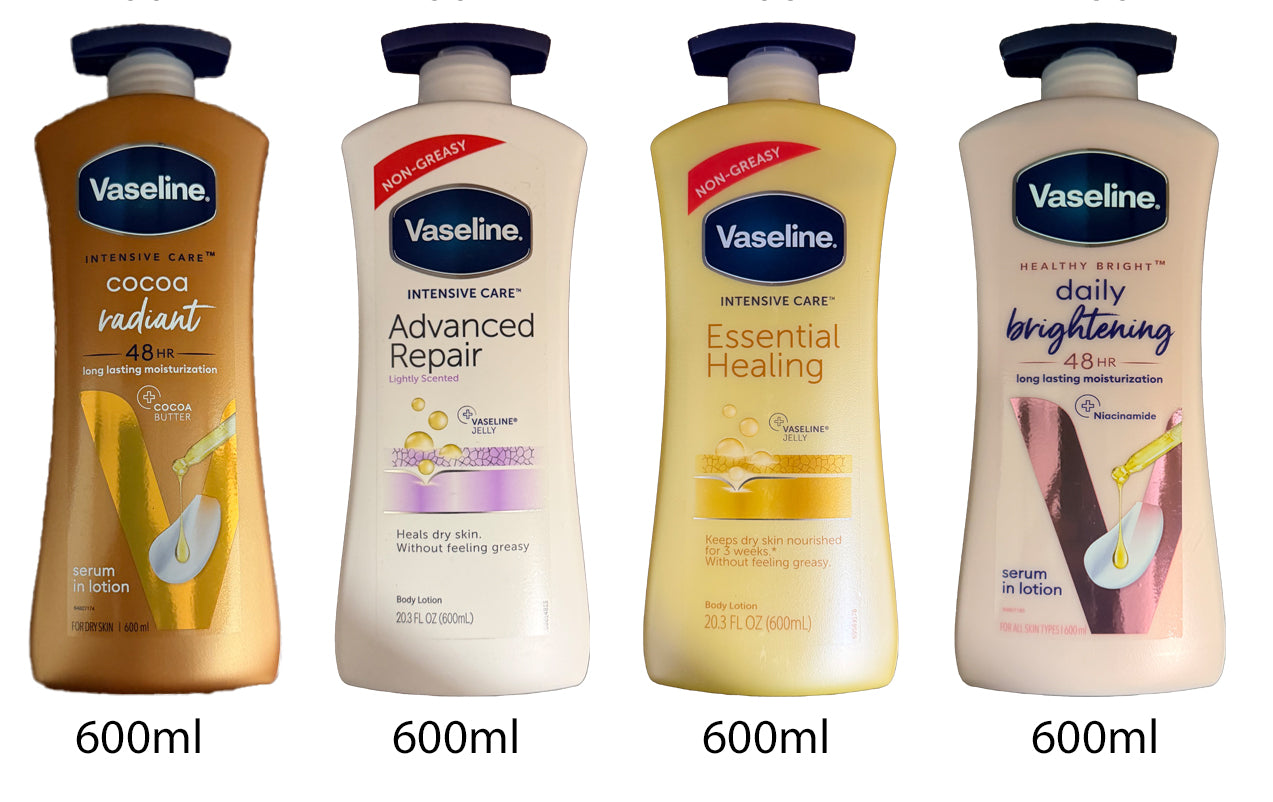 Vaseline Intensive Care Lotion Cocoa - Advanced - Essential -Daily Brightening