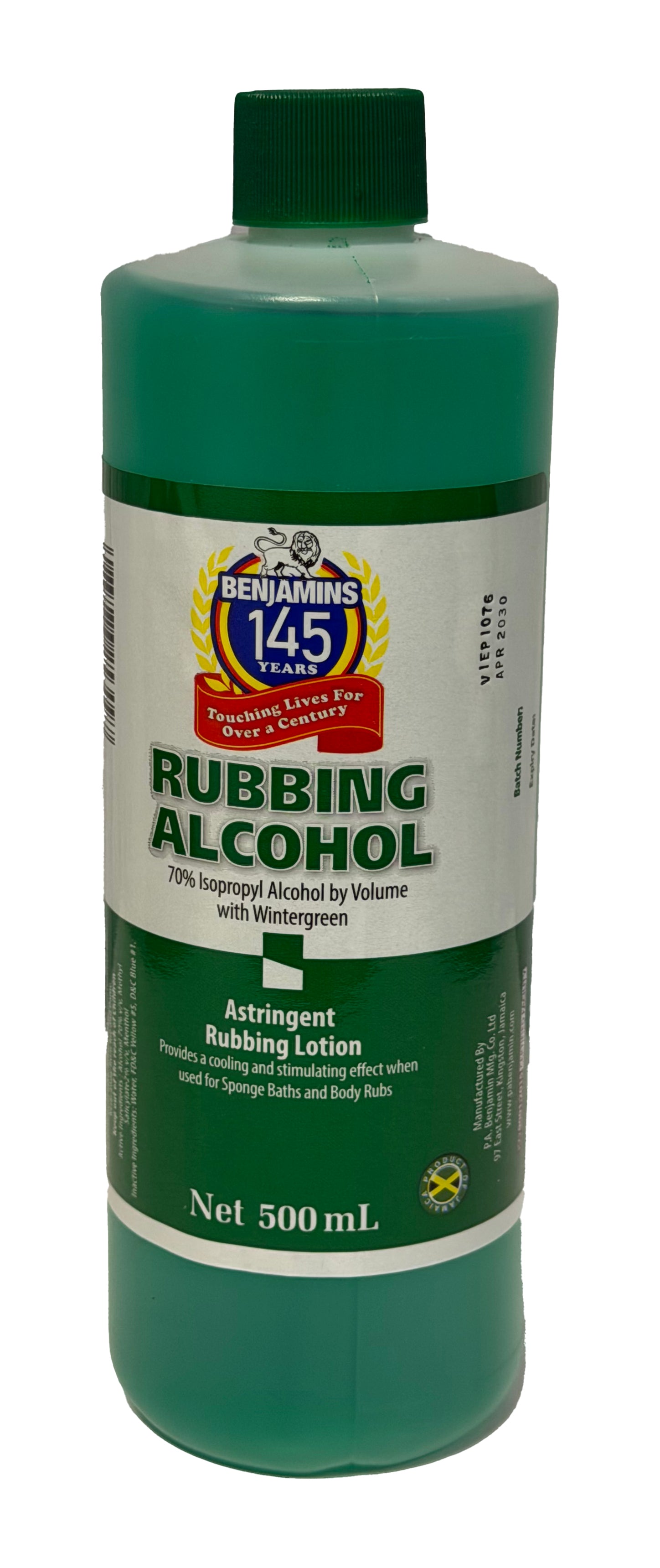 Benjamins Rubbing Alcohol - Bay Rum - Healing Oil