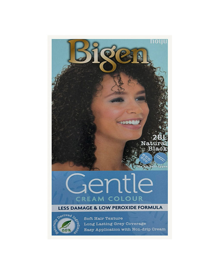 Bigen Gentle Cream Colour Less Damage & Low Peroxide Formula 2 BL Natural Black