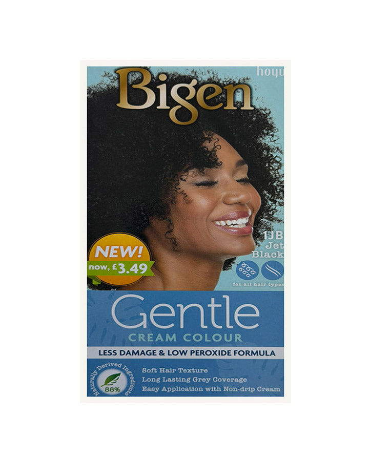 Bigen Gentle Cream Colour Less Damage & Low Peroxide Formula 1 JB Jet Black