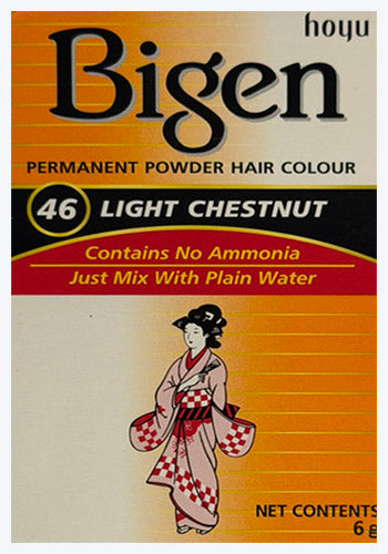 Bigen Permanent Powder Hair Colour No Ammonia 46 Light Chestnut