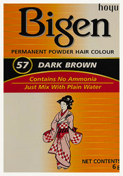 Bigen Permanent Powder Hair Colour No Ammonia 57 Dark Brown 6g