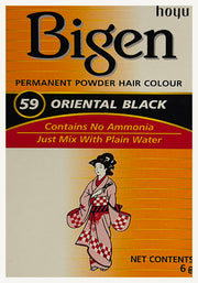 Bigen Permanent Powder Hair Colour No Ammonia 59 Oriental Black