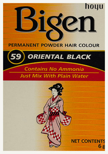 Bigen Permanent Powder Hair Colour No Ammonia 59 Oriental Black