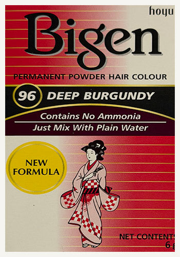 Bigen Permanent Powder Hair Colour No Ammonia 96 Deep Burgundy 6g