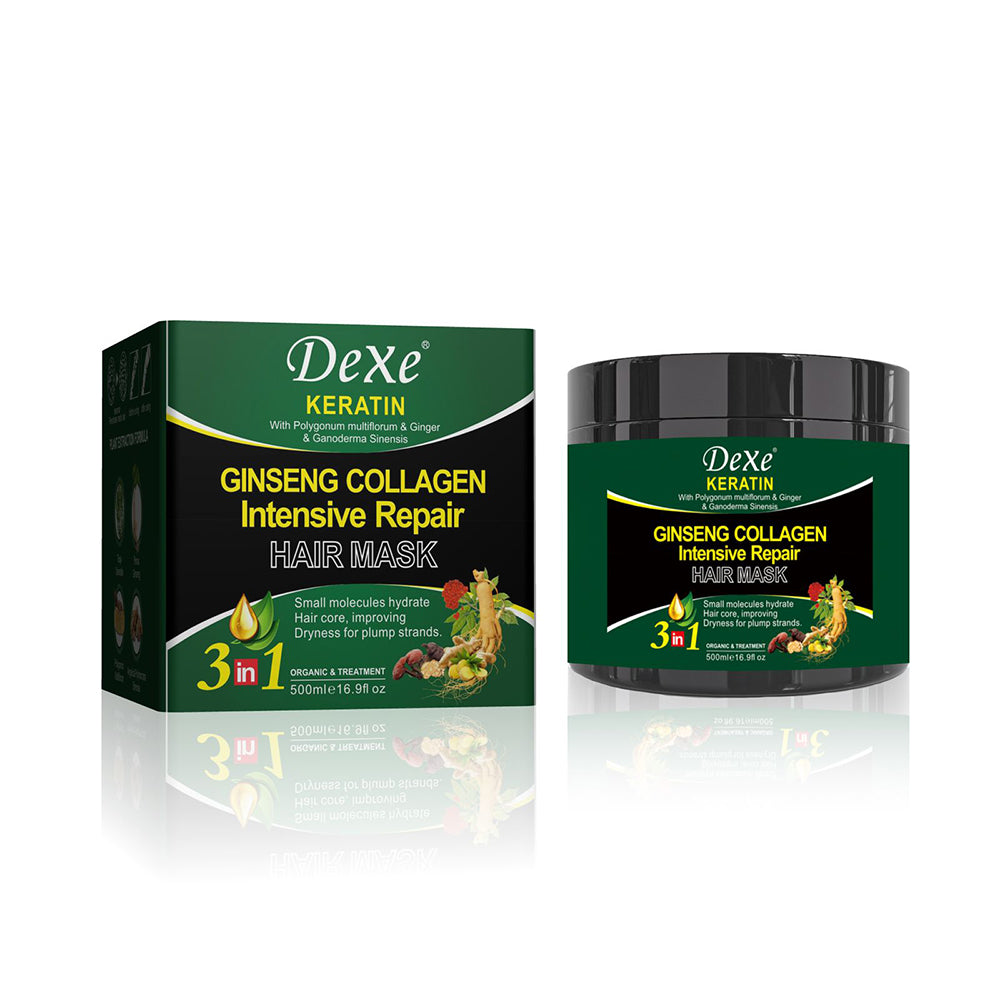 Dexe Keratin Ginseng Collagen Intensive Repair Hair Mask 500ml