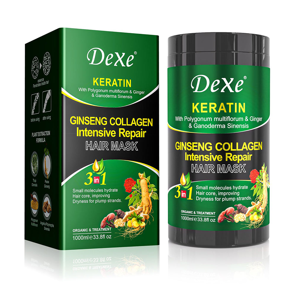 Dexe Keratin Ginseng Collagen Intensive Repair Hair Mask 1000ml