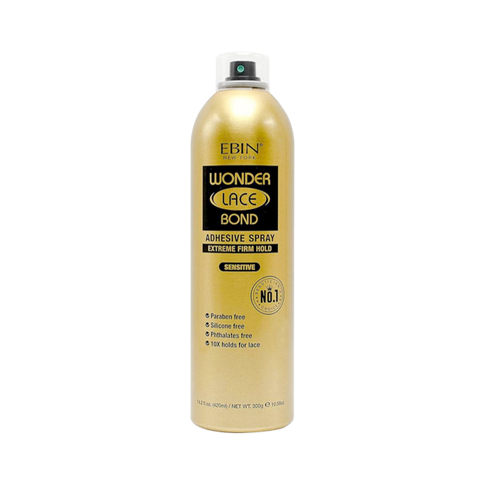 Ebin New York Wonder Lace Wig Adhesive Spray Extreme Firm Hold Sensitive 180ml