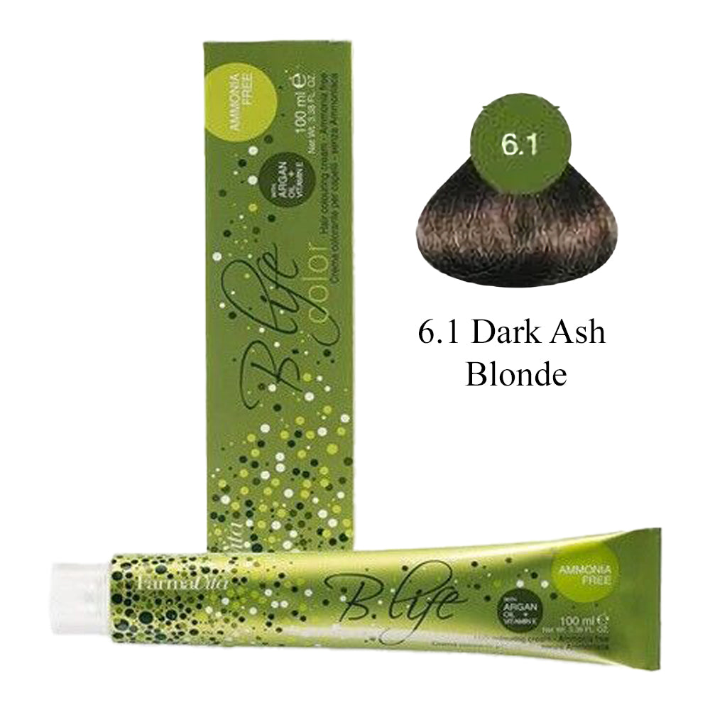 B Life Hair Colour Amonia Free 100ml 6.1 Dark Ash Blonde