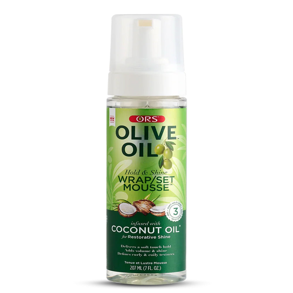 ORS Olive Oil Hold & Shine Wrap / Set Mousse 7oz