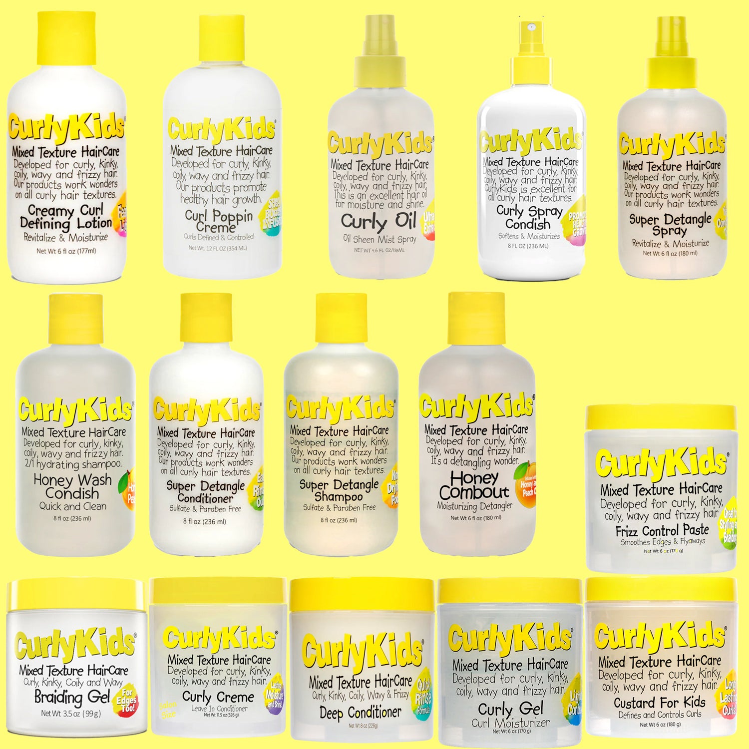 Curly Kids Hair Care Products For Curly - Wavy & Frizzy Hair