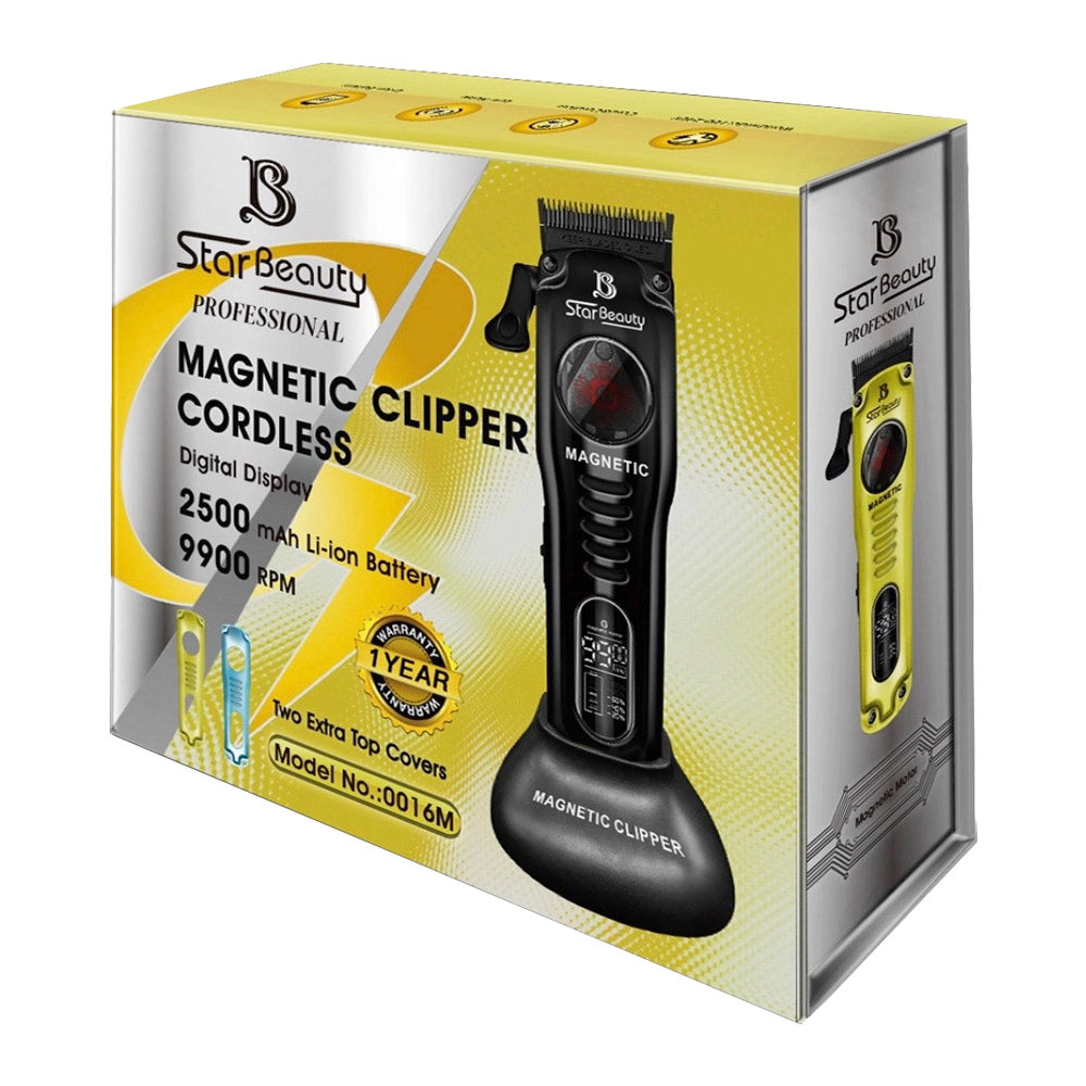 Star Beauty Professional Magnetic Hair Clipper Cordless 9900 RPM Model 0016M