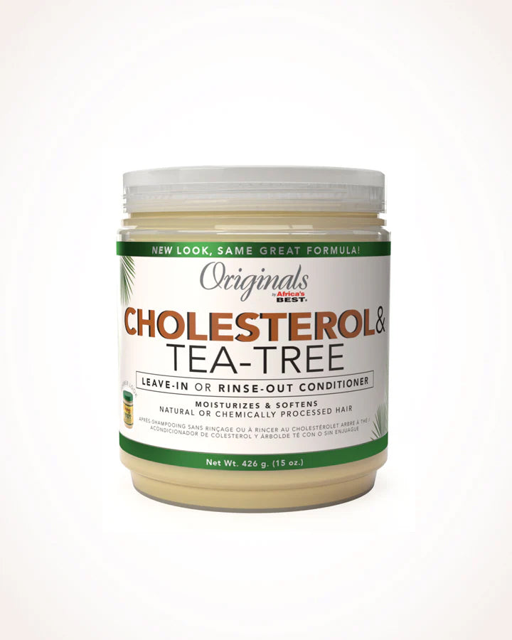 Africa Best Cholesterol & Tea Tree  Leave in Or Rinse Out Conditioner 15oz