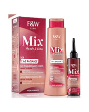Fair & White Mix Ready 2 Glow Kit 2 in 1 Radiance Body  Brightening Lotion 500ml Plus  Brightening Anti Dark Spot Face Serum 30ml